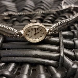 Bulova white gold vintage watch